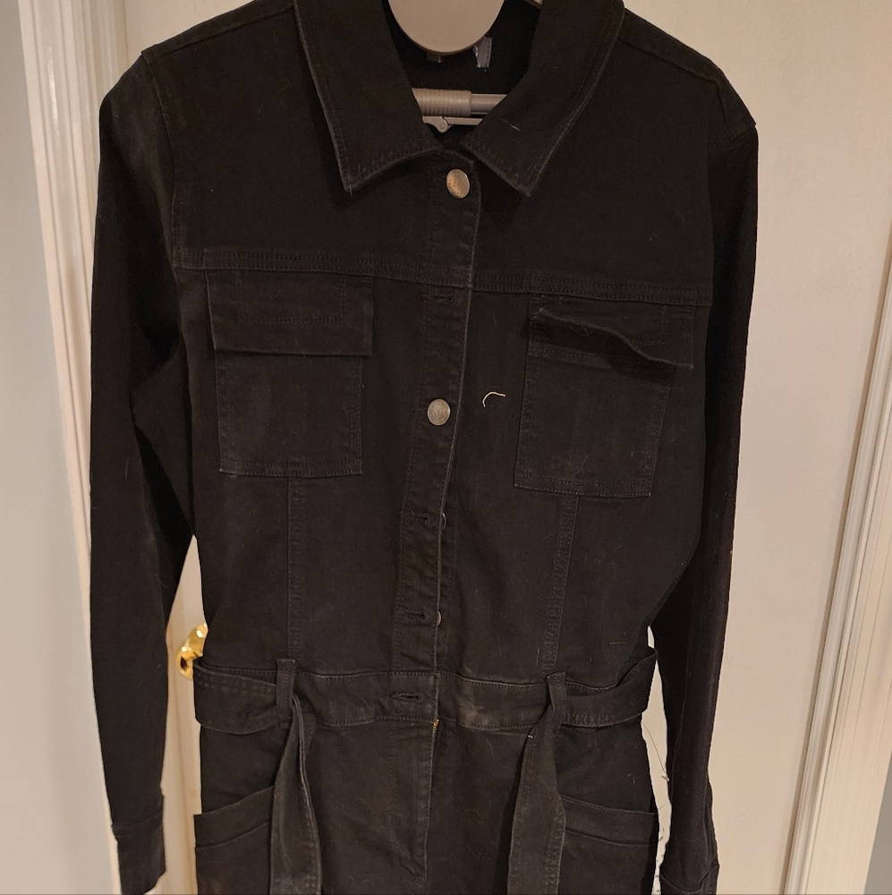 Women's Black Denim Jumper